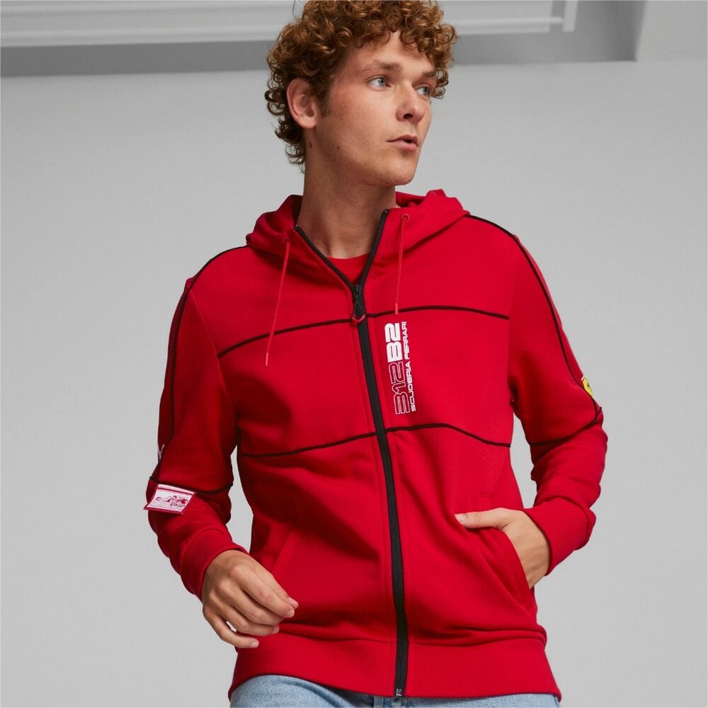 Puma Ferrari Race Hooded Sweat Jacket Zip Up 312 B2 Formula 1 Medium *NWT* - Picture 7 of 10